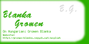 blanka gromen business card